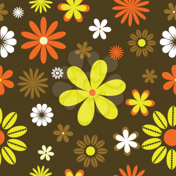 Seamless tile retro floral background