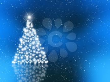 Christmas tree of sparkly stars
