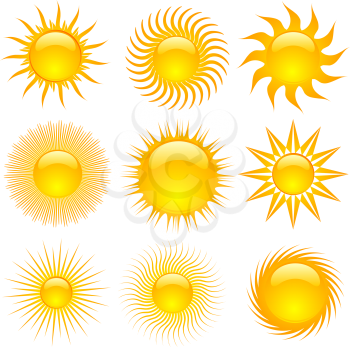 Various sun icons