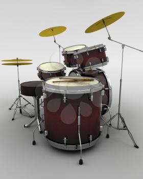 Royalty Free Photo of a Drum Set