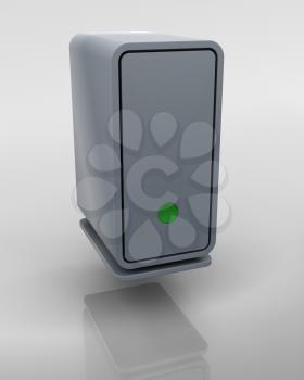 3D render of a computer system icon