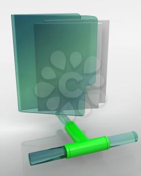 3D render of a network folder icon
