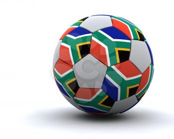 3D render of world cup football 2010