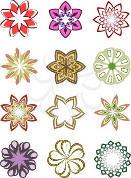 Various different circular floral designs