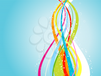 Abstract flowing lines background in rainbow colours