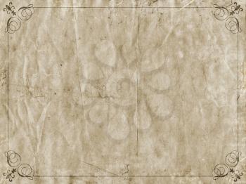 Decorative grunge frame background with splats, stains and creases