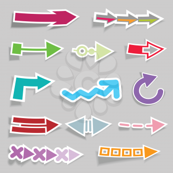 Large collection of various arrow shaped symbols