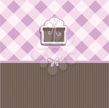 Cute Christmas background with image of gift