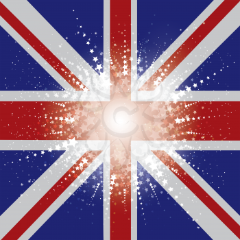 Starry Union Jack Flag background - ideal for the Queens Jubilee