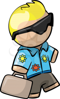 Royalty Free Clipart Image of a Tourist