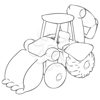 Royalty Free Clipart Image of a Backhoe