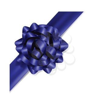 Royalty Free Clipart image of Blue Ribbon