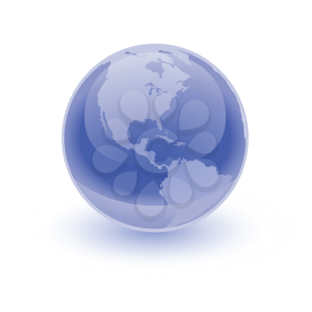 Royalty Free Clipart Image of a Blue Earth