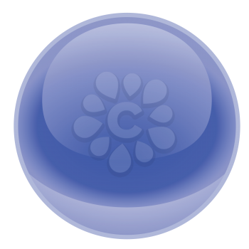 Royalty Free Clipart Image of a Blue Marble