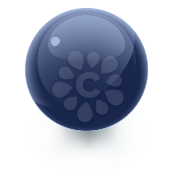 Royalty Free Clipart Image of a Blue Sphere
