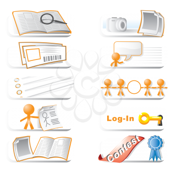 Royalty Free Clipart Image of a Set of Images