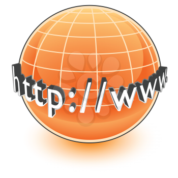 Royalty Free Clipart Image of a Web Globe