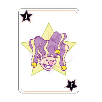 Royalty Free Clipart Image of a Joker Card