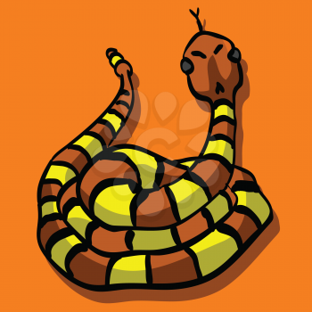 Royalty Free Clipart Image of a Rattlesnake