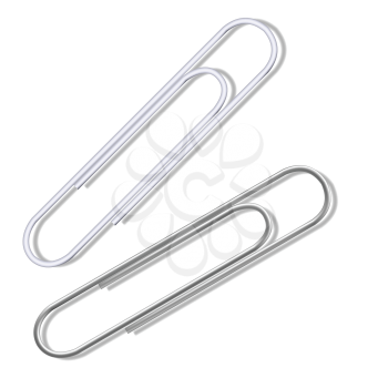 Royalty Free Clipart Image of Paper Clips