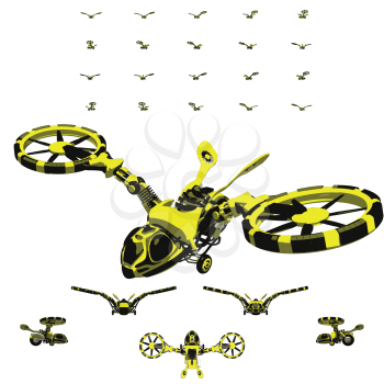 Royalty Free Clipart Image of a Wasp Vehicle