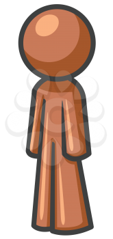Royalty Free Clipart Image of a Guy Standing Sideways