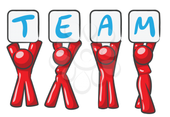 Royalty Free Clipart Image of a Team