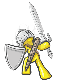Royalty Free Clipart Image of a Warrior
