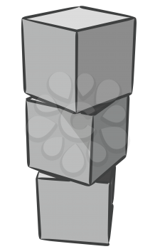 Royalty Free Clipart Image of a Stack of Blocks
