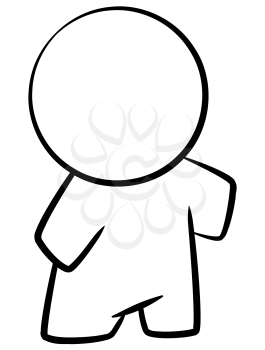 Royalty Free Clipart Image of a Blank Man