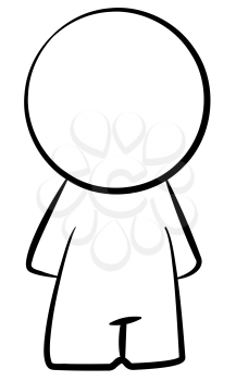 Royalty Free Clipart Image of a Blank Person