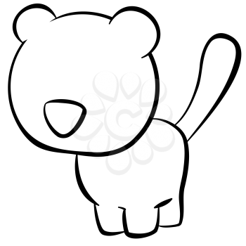 Royalty Free Clipart Image of a Kitty