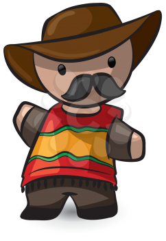 Royalty Free Clipart Image of a Spanish Cowboy