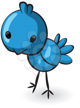 Royalty Free Clipart Image of a Blue Bird