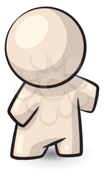 Royalty Free Clipart Image of a Faceless Man