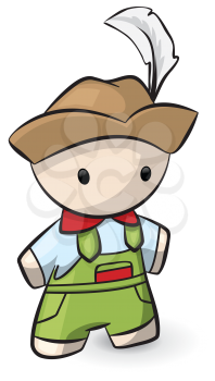 Royalty Free Clipart Image of a Swiss Man