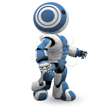 Royalty Free Clipart Image of a Robot Walking