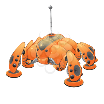 Royalty Free Clipart Image of a Robot Bug