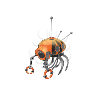 Royalty Free Clipart Image of a Small Transmitting Roboto