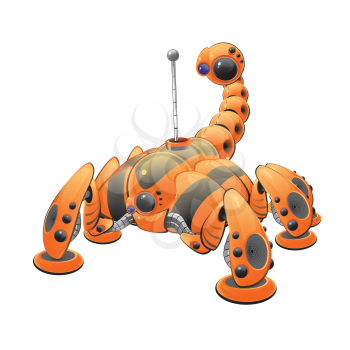 Royalty Free Clipart Image of a Robotic Crawler