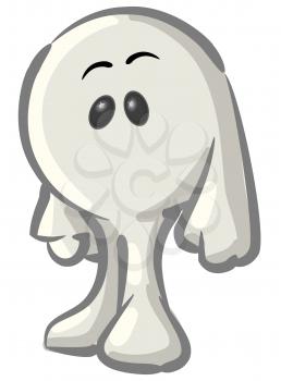 Royalty Free Clipart Image of a Round Character