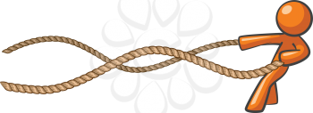 Learning the ropes! A concept in training or gaining skill on a given job assignment. Can also be battle ropes of which this image request was based on.