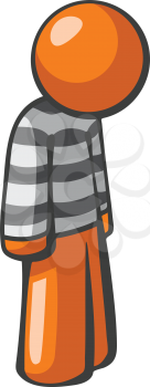 Royalty Free Clipart Image of a Criminal