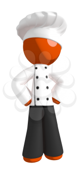 Orange Man Chef Hands on Hips