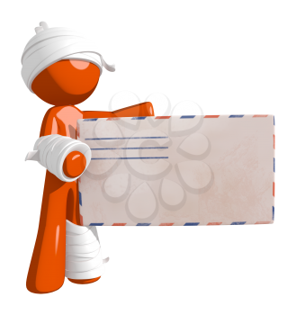 Personal Injury Victim with an Envelope Containing Claim
