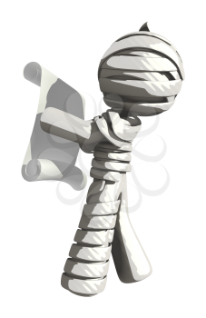 Mummy or Personal Injury Concept Reading Scroll