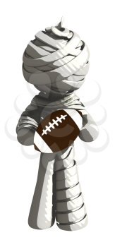Mummy or Personal Injury Concept Holding a Football