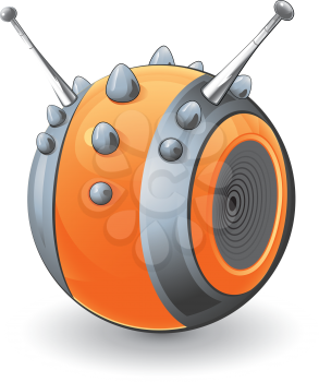 A vector illustration of an orange studded object abstractly designed to grace any project!