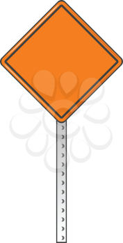 A traffic sign with blank area for your own text or design.