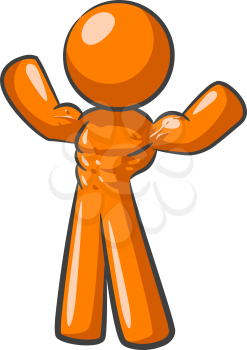 Yet another concept of an orange man in shape, strong, and ready to take on the market or world!